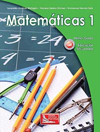 Matemáticas 1, Editorial: Grupo Editorial Patria, Nivel: Secundaria, Grado: 1